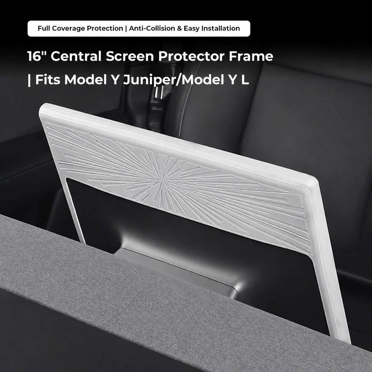 16-Inch Center Screen Silicone Protective Frame for Tesla Model Y Juniper / Model Y L