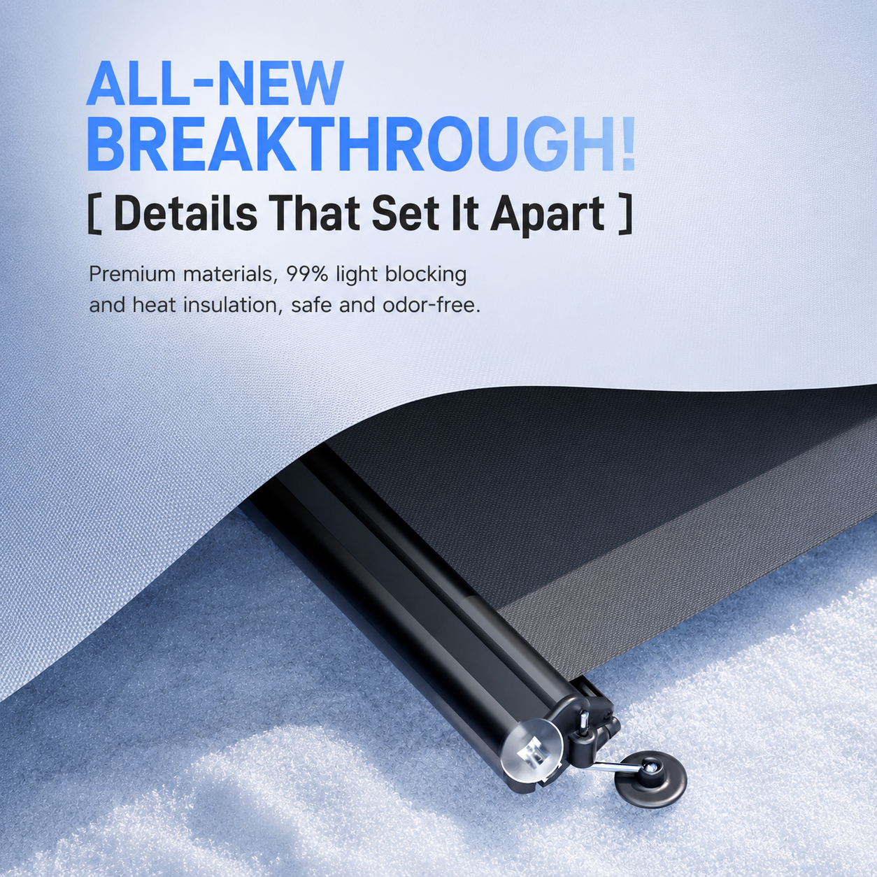 Premium heat blocking material for Tesla automatic windshield sunshade