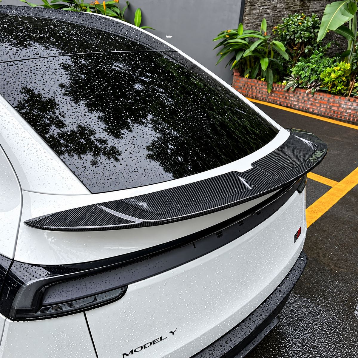 Carbon Fiber Hollow Rear Spoiler for Tesla Model Y Juniper 2025.03+