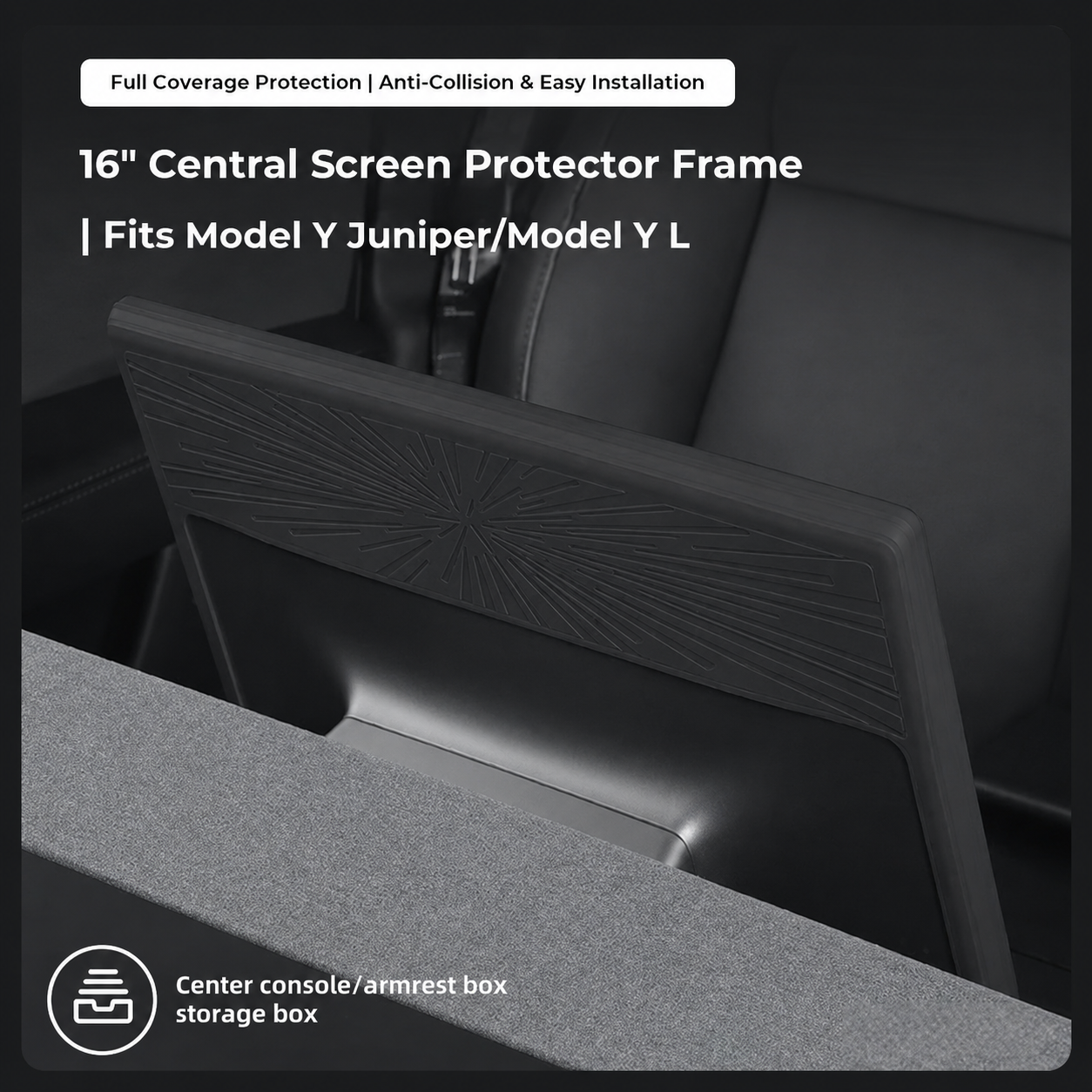 16-Inch Center Screen Silicone Protective Frame for Tesla Model Y Juniper / Model Y L