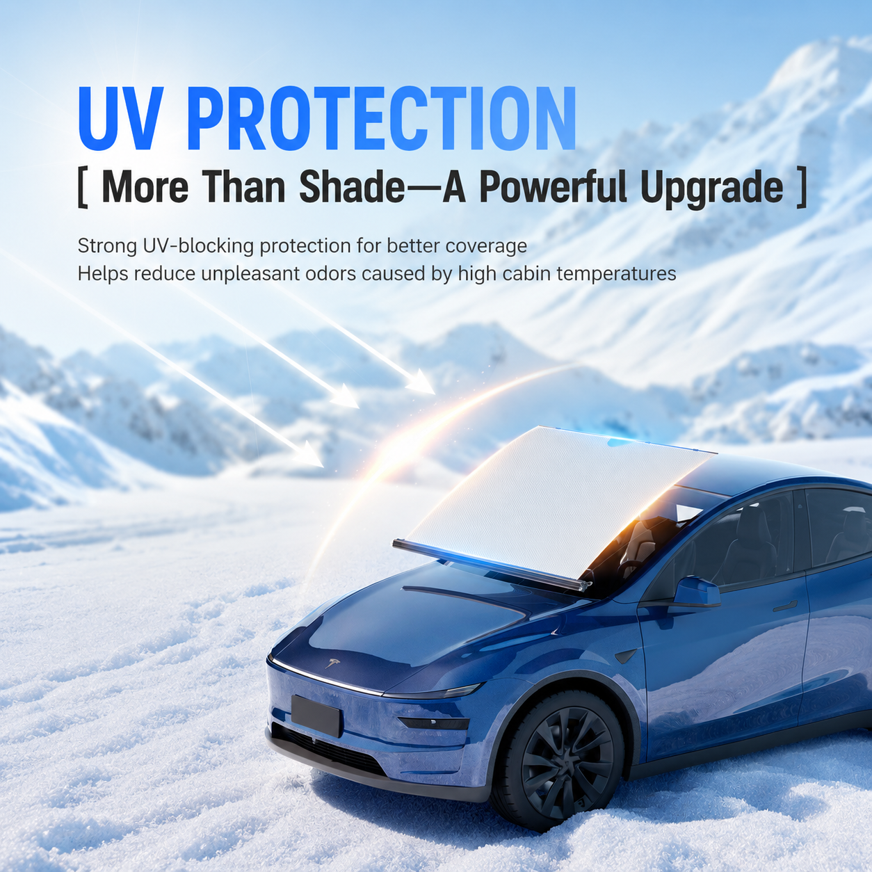 Fully Automatic Front Windshield Sunshade for Model 3 & 3 Highland / Model Y & Y Juniper