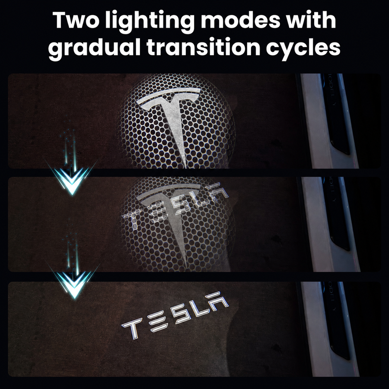 3D Dynamic Door Projection Lights For Tesla Model Y Juniper Model 3/3 Standard/Y/Y L/Y Standard/S/X Welcome Lights