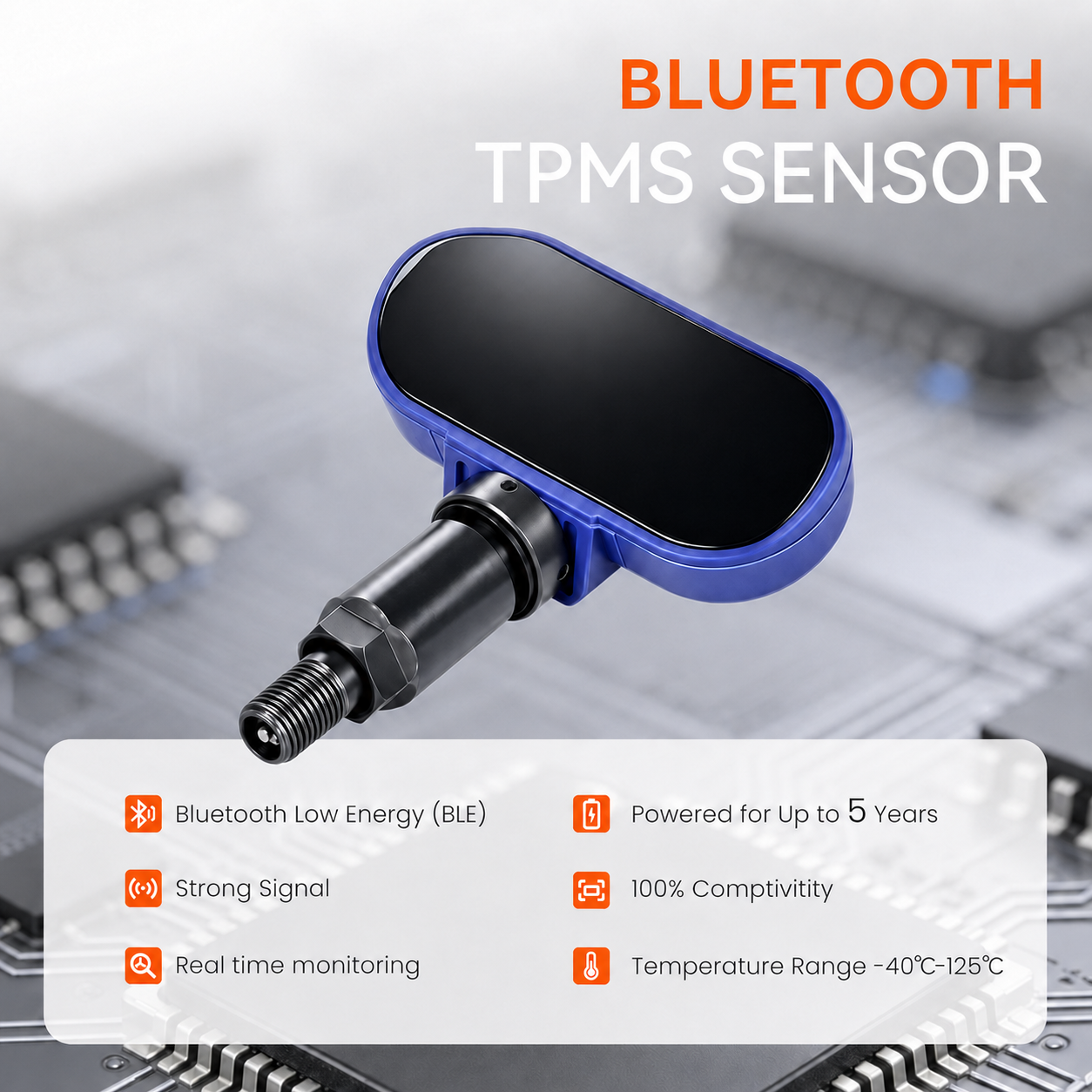 Bluetooth TPMS Tire Pressure Monitor Sensor for Tesla Models 3 Y S X Replaces 1490701-01-B 1490701-01-C