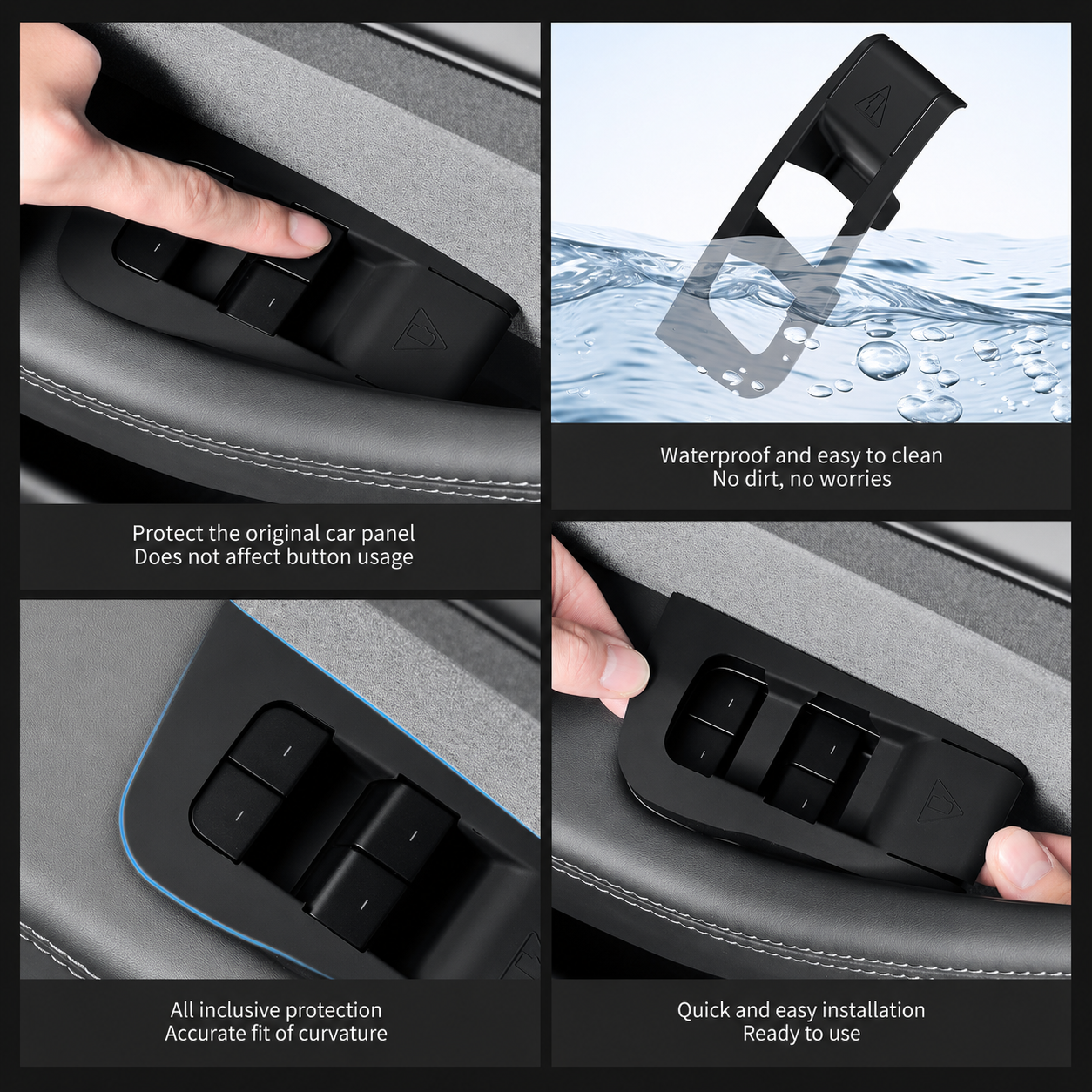 Premium Silicone Window Switch Protection Cover for Model Y L 2025.11+