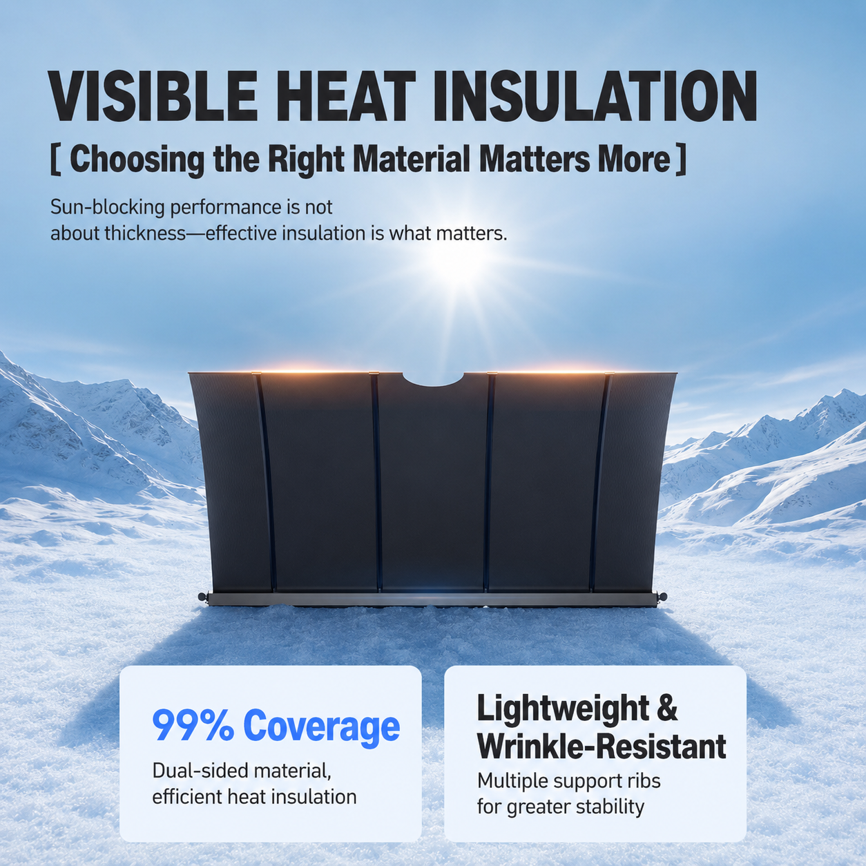 Visible heat insulation performance of Tesla automatic windshield sunshade