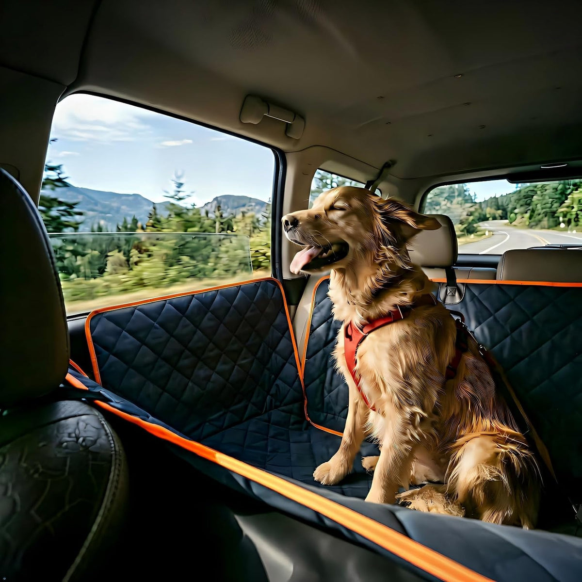 Tesla Rear Seat Dog Car Seat Cover, Waterproof Scratch-Resistant Pet Protector