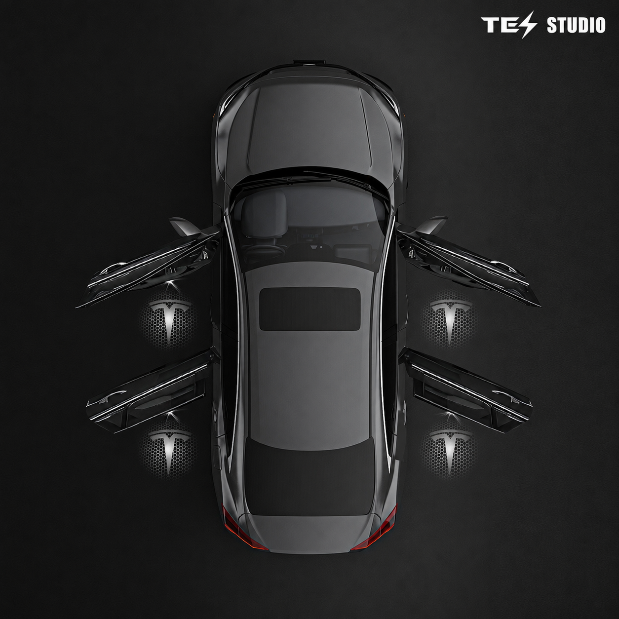 3D Dynamic Door Projection Lights For Tesla Model Y Juniper Model 3/3 Standard/Y/Y L/Y Standard/S/X Welcome Lights