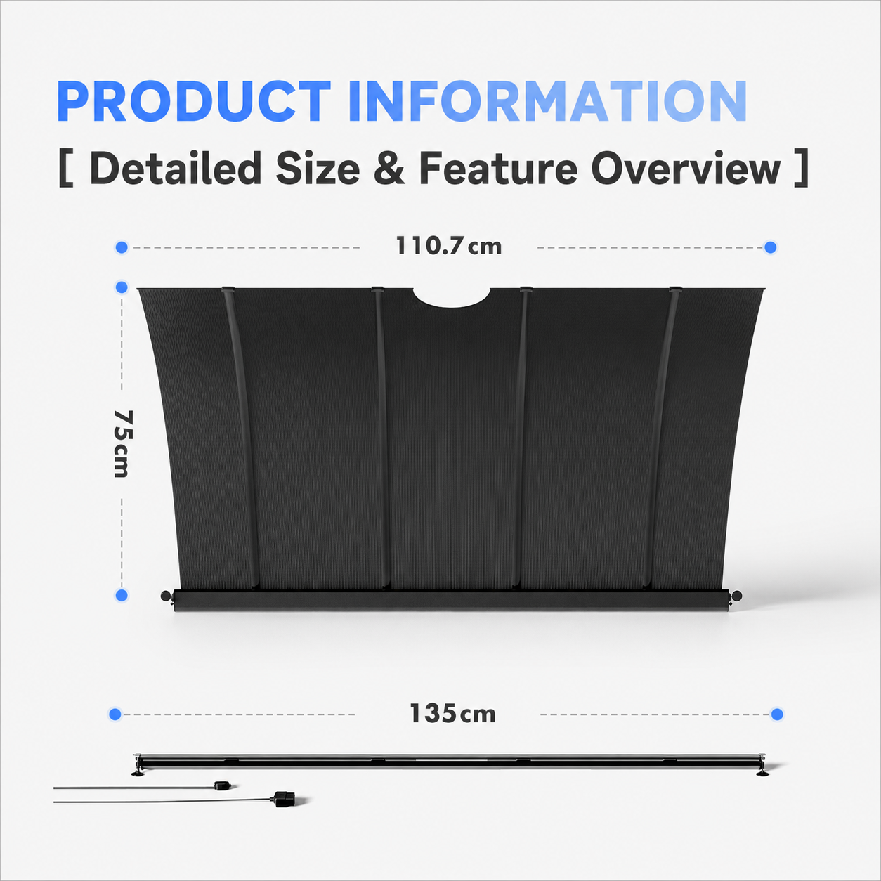 Fully Automatic Front Windshield Sunshade for Model 3 & 3 Highland / Model Y & Y Juniper