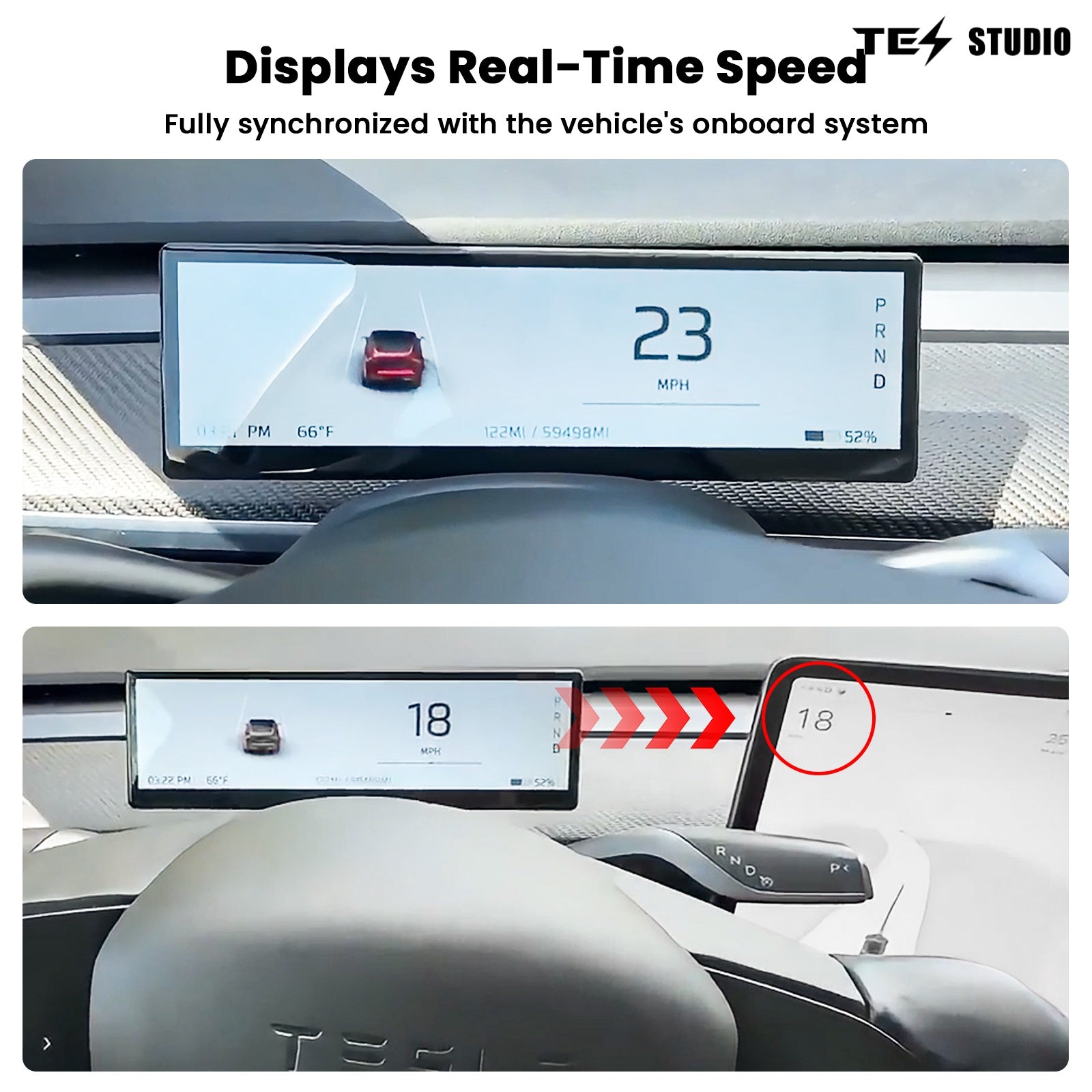Model 3/Y/3 Highland/Model Y Juniper F88 8.8-In Touch Screen Instrument Cluster Tesstudio®