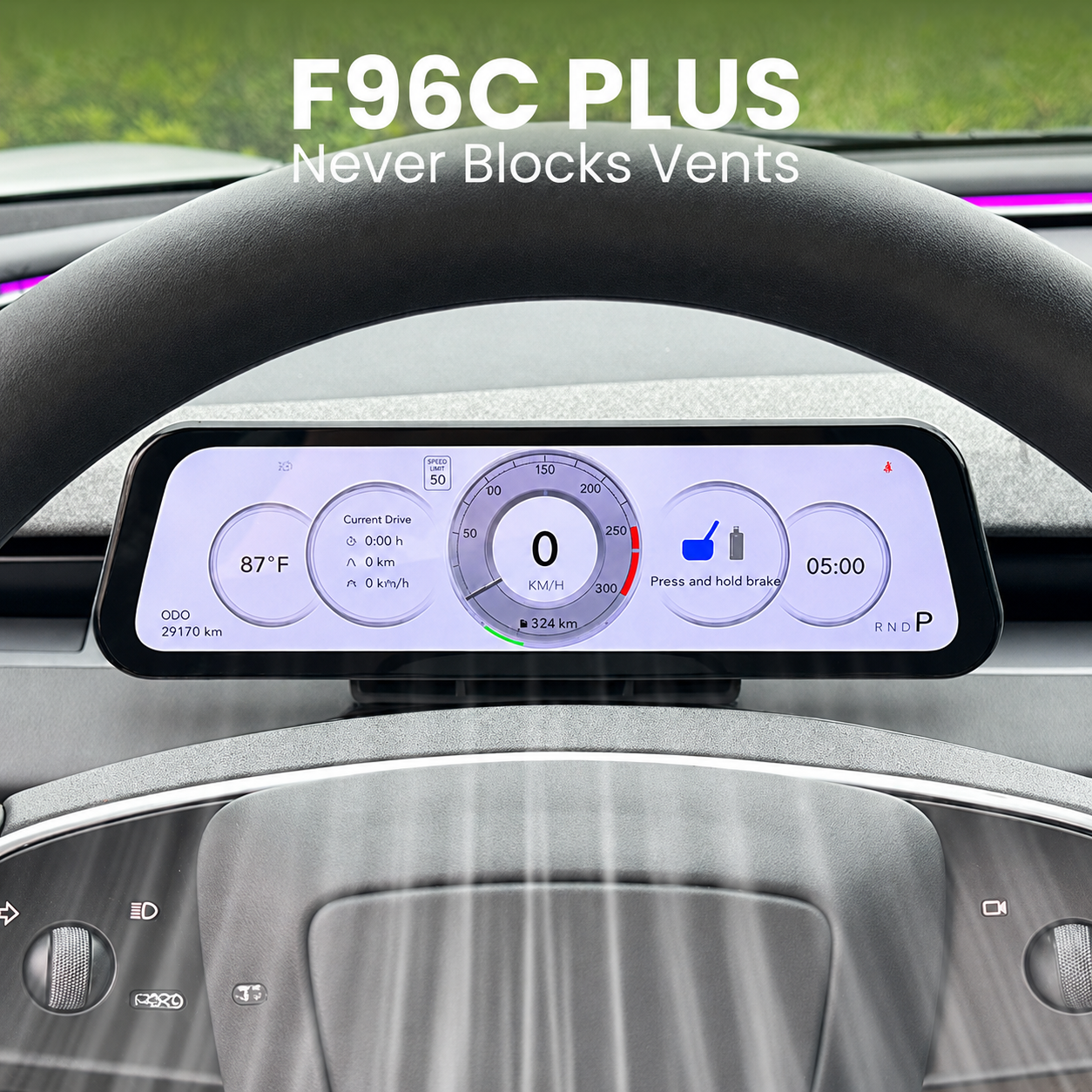 F96C CarPlay Screen Dashboard Touchscreen Display For Tesla Model Y L