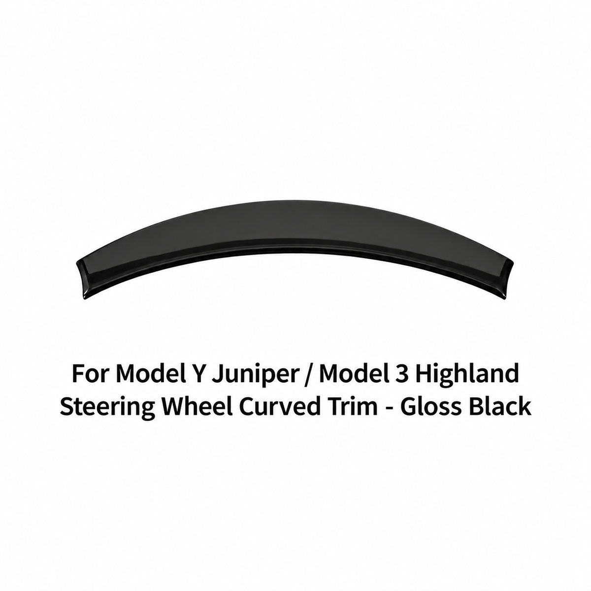 ABS Curved Steering Wheel Trim for Tesla Model Y Juniper / Model 3 Highland