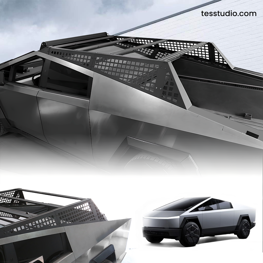 Heavy-Duty Roof Rack Molle Panel Rack for Tesla Cybertruck - Tesstudio