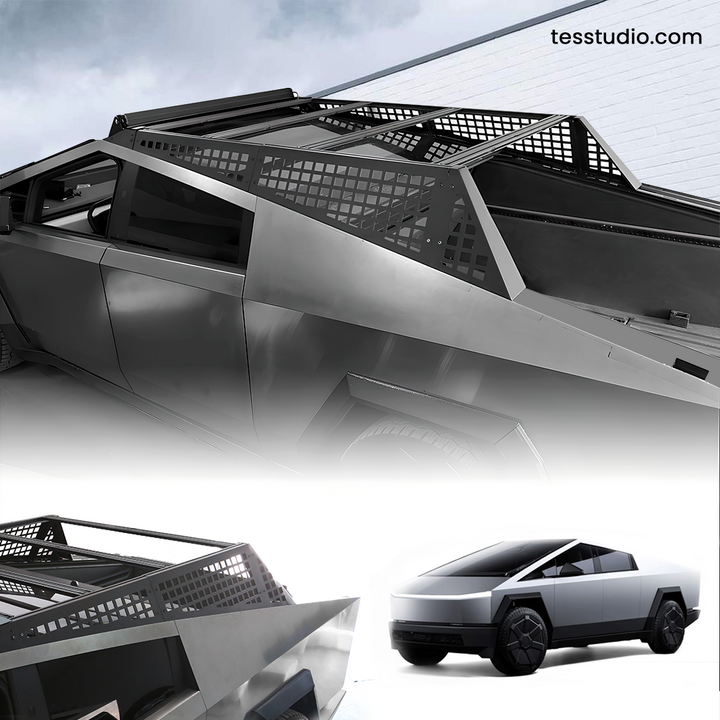Heavy-Duty Roof Rack Molle Panel Rack for Tesla Cybertruck Premium AWD 2024+
