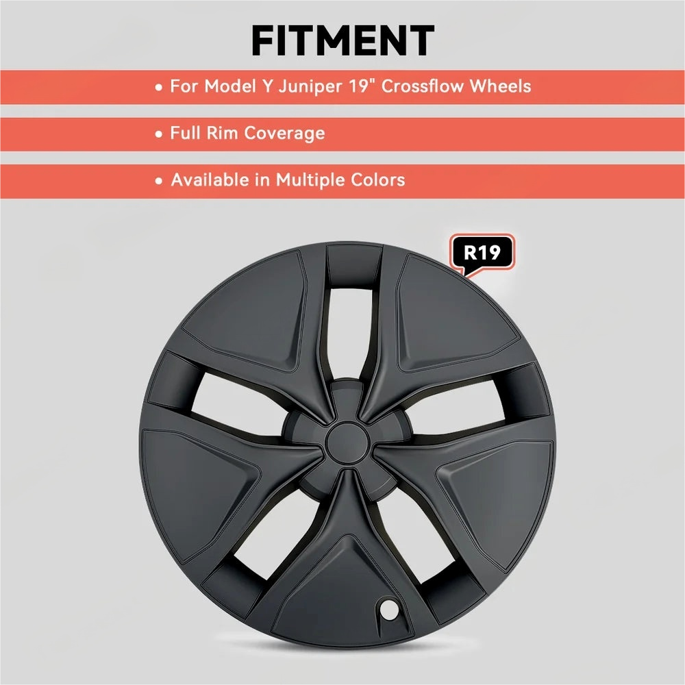 Arachnid 2.0-Style 19'' Crossflow Hubcaps for Tesla Model Y Juniper (2025.03+)