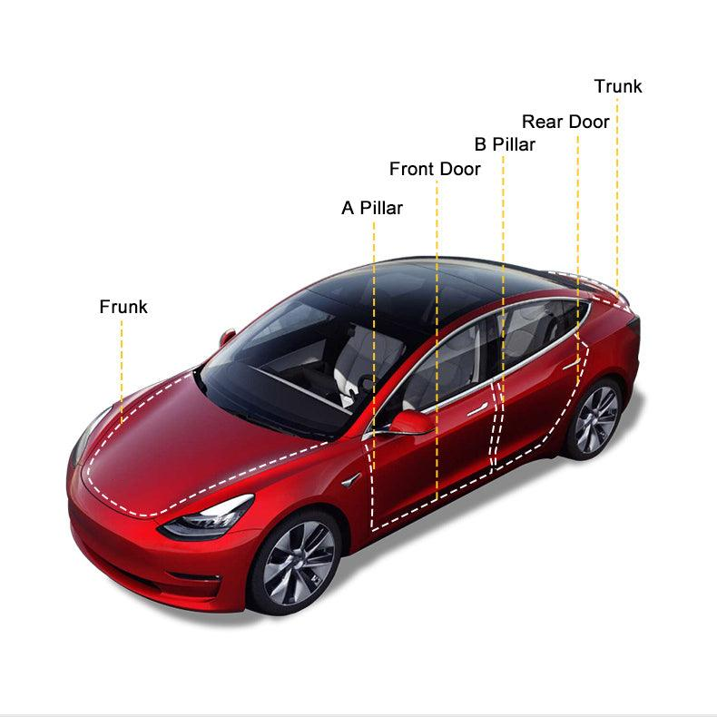 Tesla Model 3/Y Car Door Seal Kit Soundproof Rubber Accessories