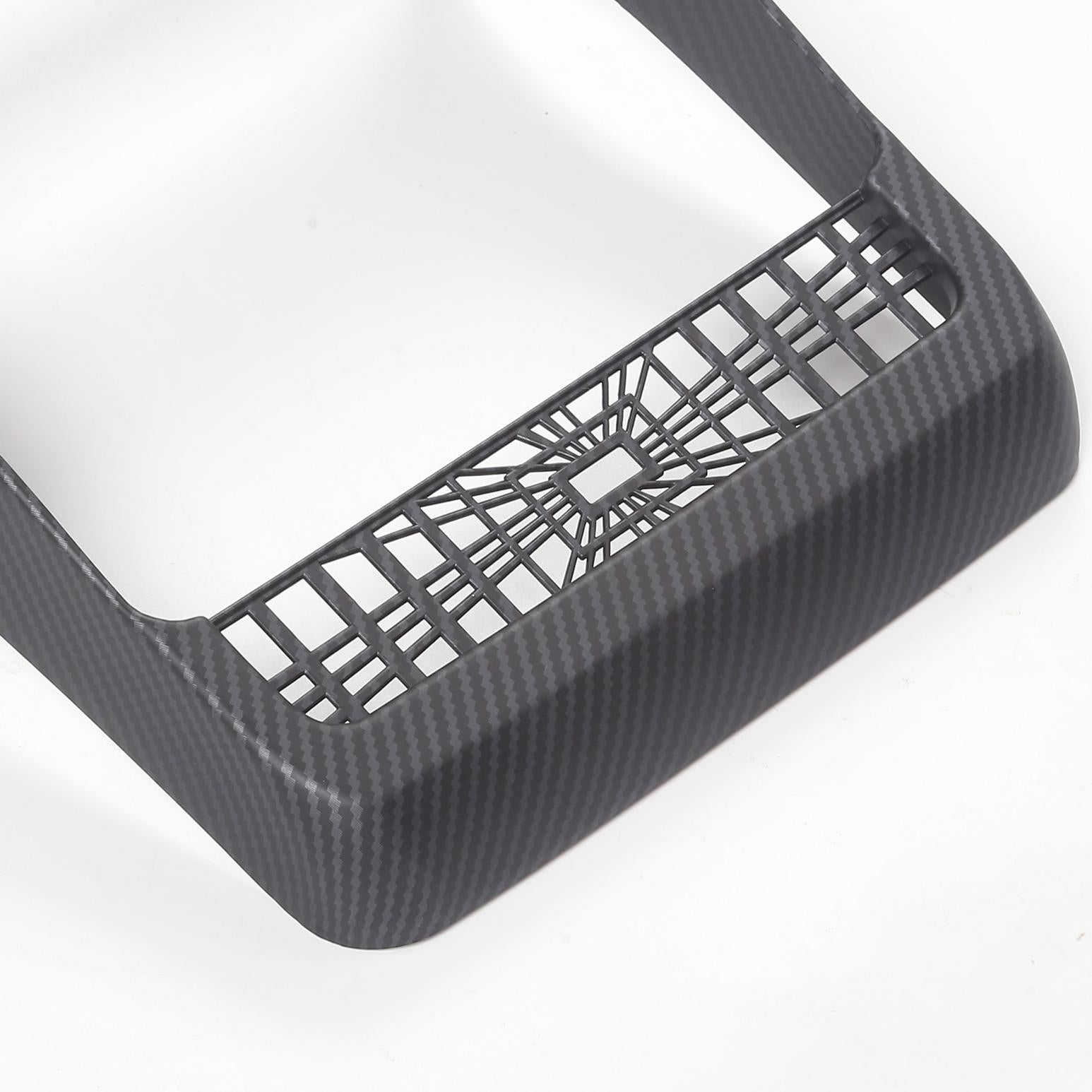 2026 Plaid Rear Air Vent Screen Protector Frame (Carbon Fiber Pattern ABS) For Tesla Model 3 Highland /Y Juniper