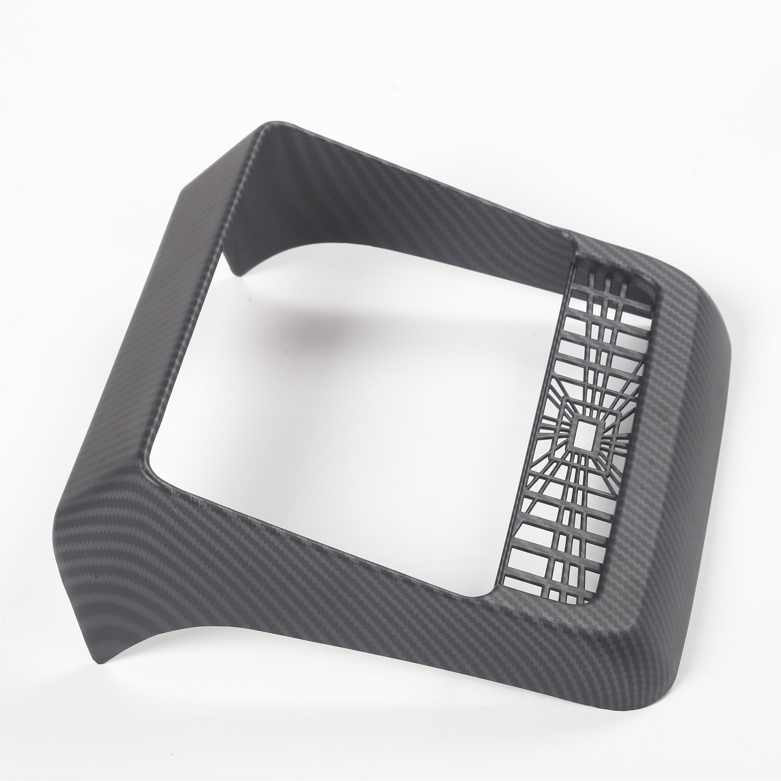2026 Plaid Rear Air Vent Screen Protector Frame (Carbon Fiber Pattern ABS) For Tesla Model 3 Highland /Y Juniper