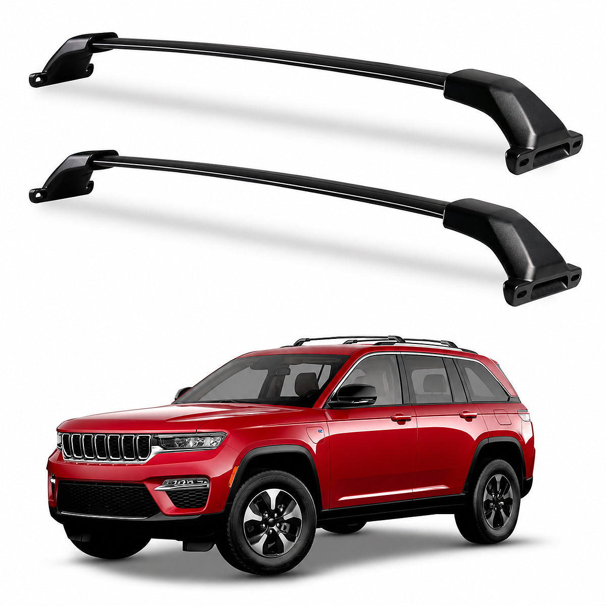 Jeep Grand Cherokee & Grand Cherokee L Lockable Roof Rack Cross Bars