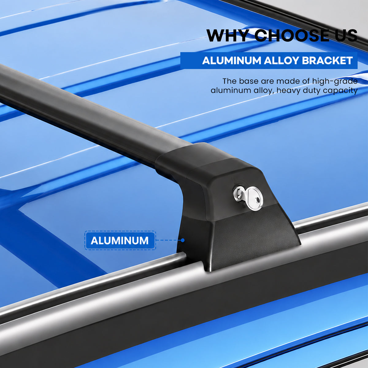 Jeep Grand Cherokee & Grand Cherokee L Lockable Roof Rack Cross Bars