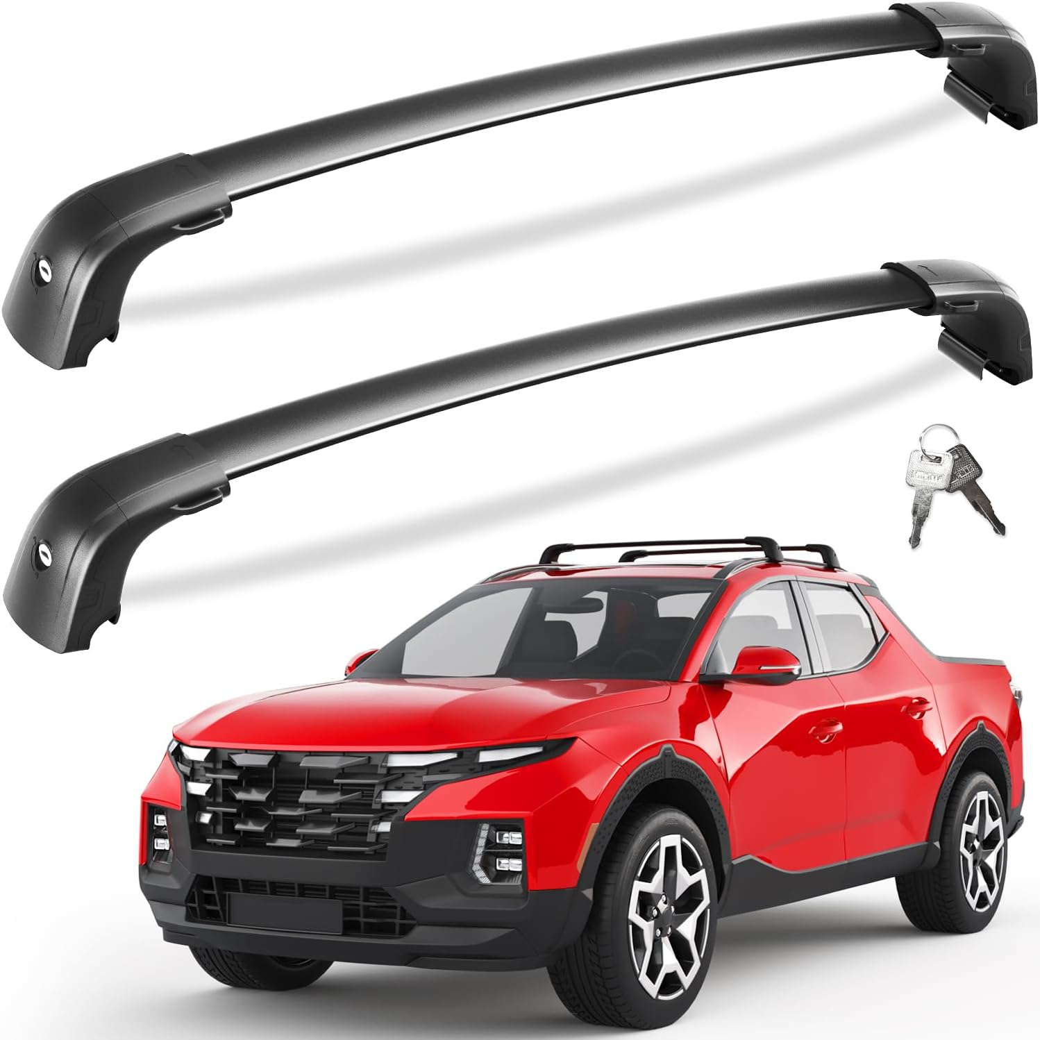 Chevrolet Suburban cross bars 2021–2025 — lockable end cap close-up