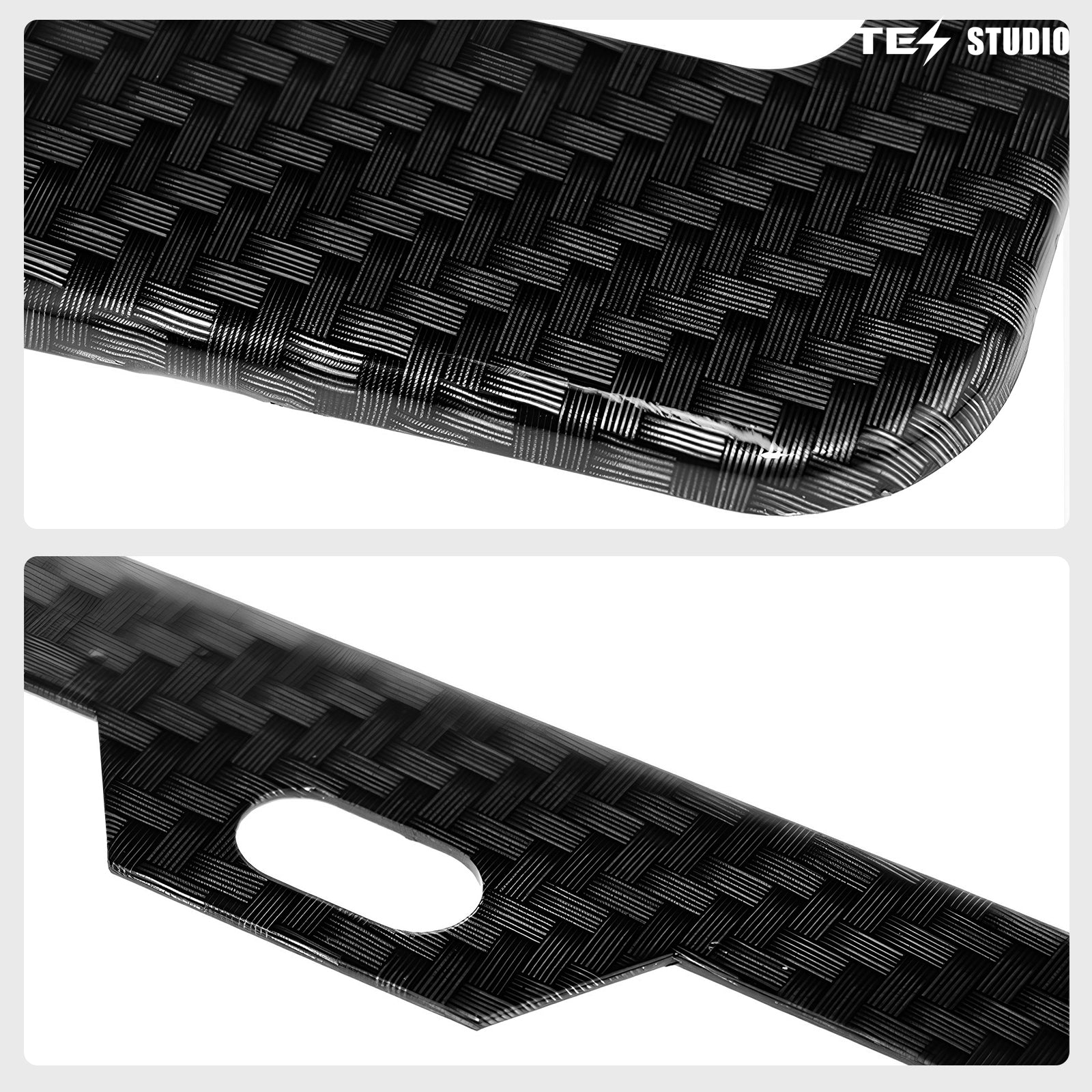 Tesla Model 3/Y/S/M Carbon Fiber License Plate Frame Front & Rear Holder Tesstudio®