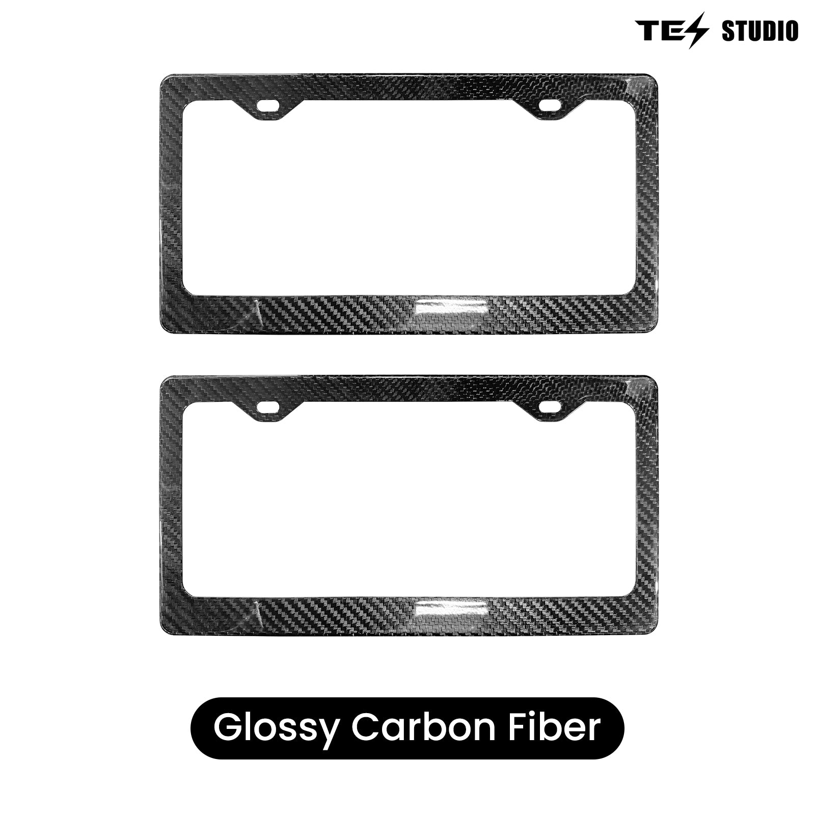 Tesla Model 3/Y/S/M Carbon Fiber License Plate Frame Front & Rear Holder Tesstudio®