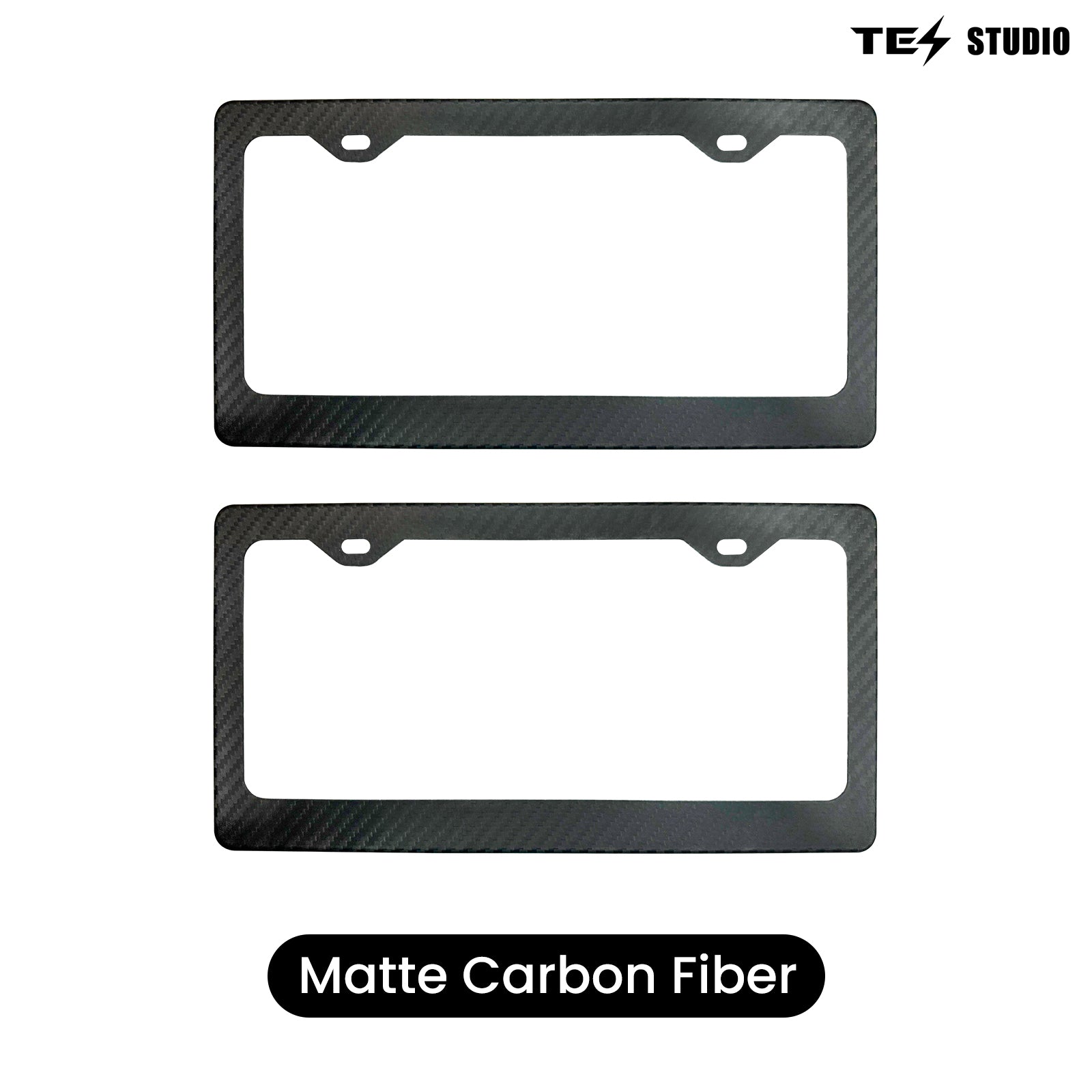 Tesla Model 3/Y/S/M Carbon Fiber License Plate Frame Front & Rear Holder Tesstudio®