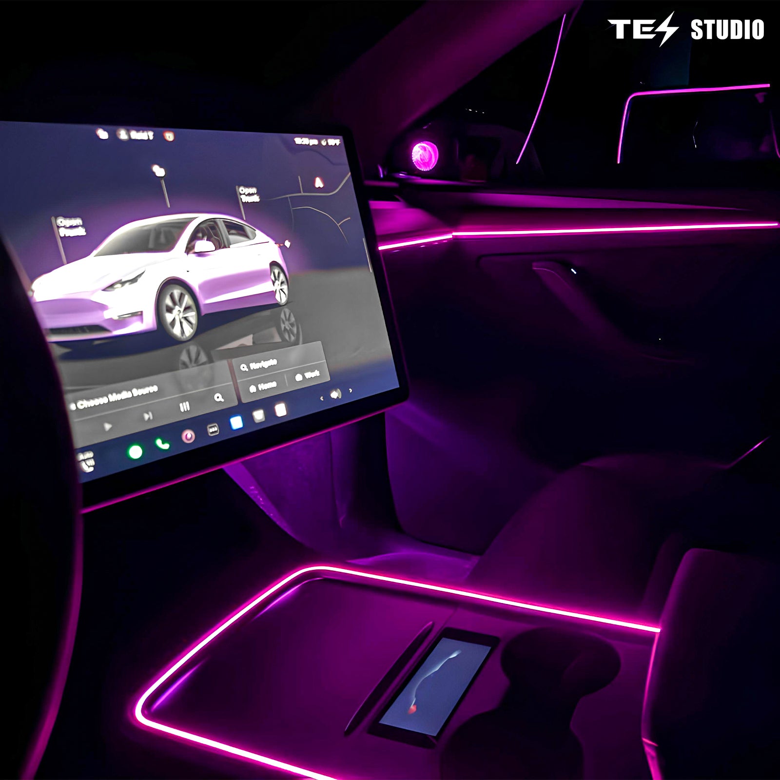 Tesla Model 3/Y Laser Carving Ambient Lighting Upgrade Kit Tesstudio (2021+)