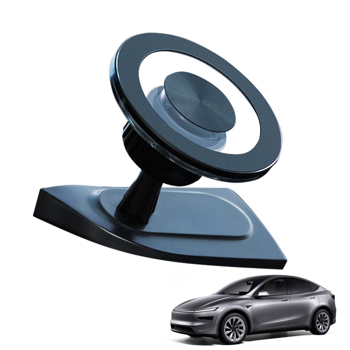 Minimalist Magnetic Phone Mount with Silicone Base for Tesla Model Y Juniper 2025.03+