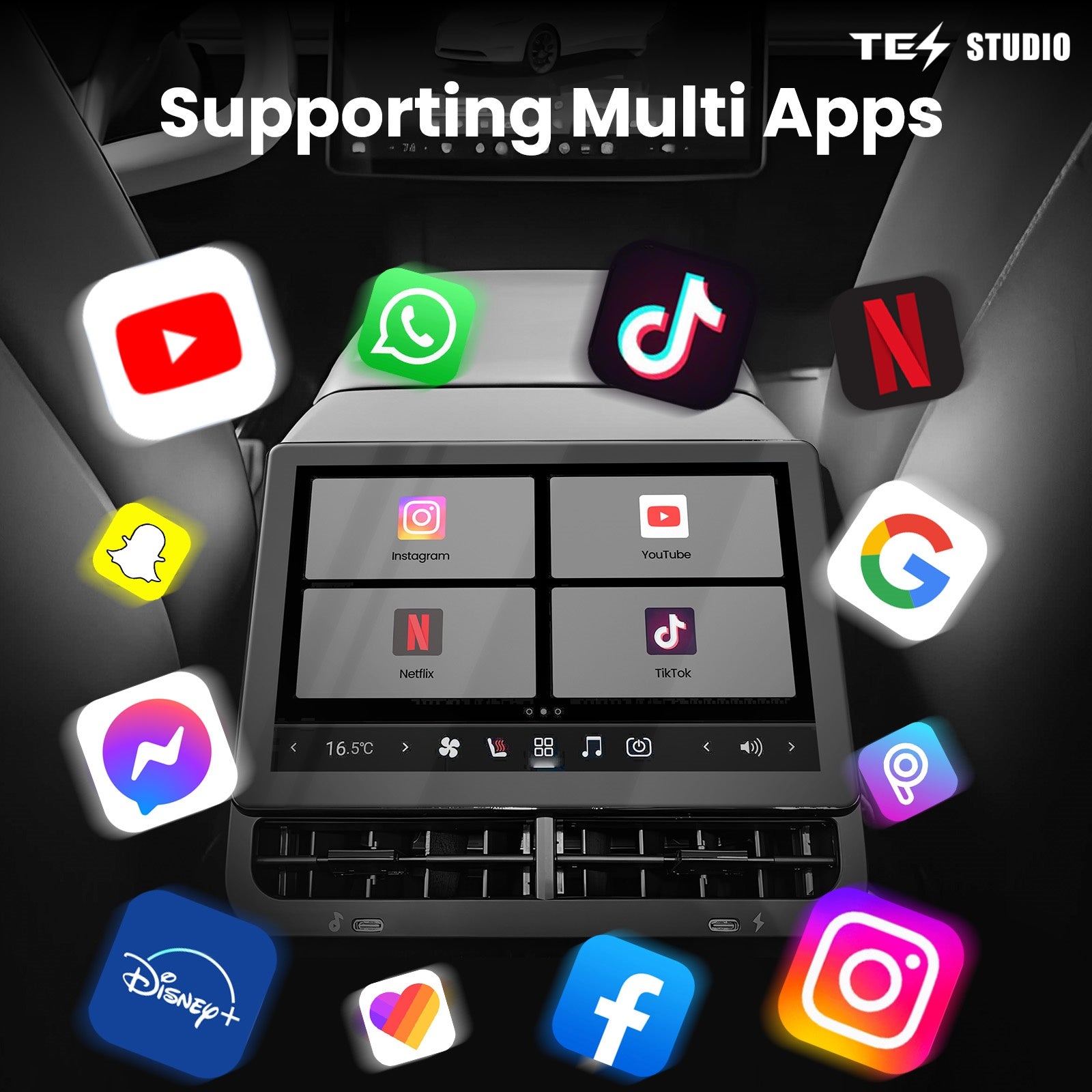 Model 3/Y R89 Rear Display Screen with Disney Plus Entertainment（February 2019+）Tesstudio®