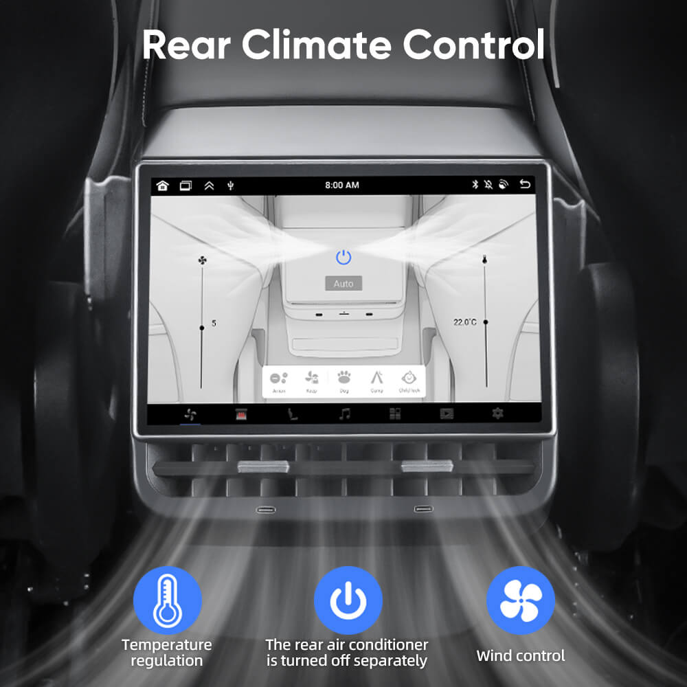 Model 3 Y R896 Plus rear entertainment display