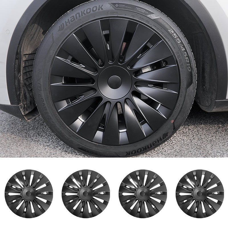 Tesla Model Y Wheels Hub Caps 19'' Cyclone Style Wheel Cover Tesla Model Y Wheel Covers Tesla Accessories Tesstudio®