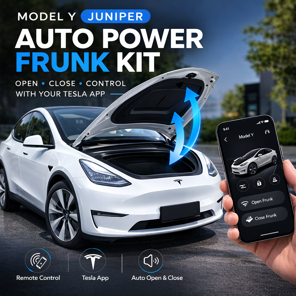 Auto Power Frunk Kit for Tesla Model Y / Y Juniper | Smart Front Trunk