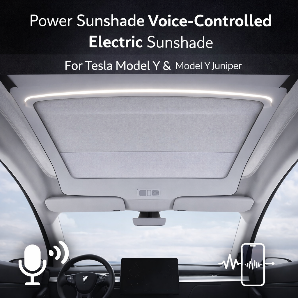 2026 Power Sunshade Voice-Controlled Electric Sunshade For Tesla Model Y & Model Y Juniper