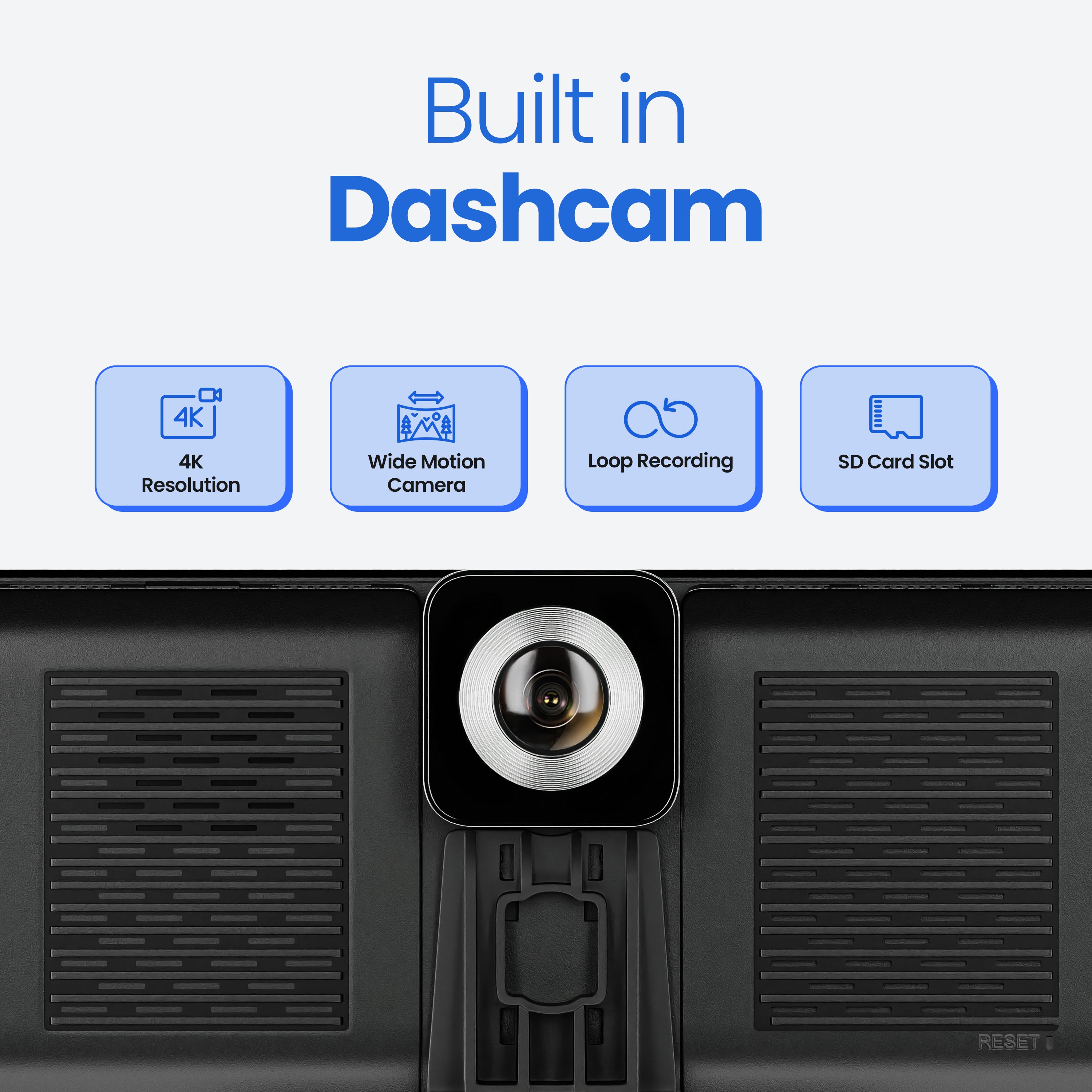 Tesstudio 2026 Plug-and-Play 4K CarPlay & Android Auto Screen with Dashcam