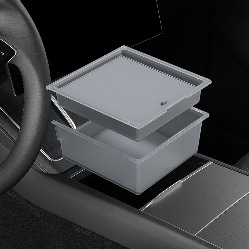 Tesla Model Y / YL Center Console Storage Box | ABS+PVC OEM-Fit Interior Organizer