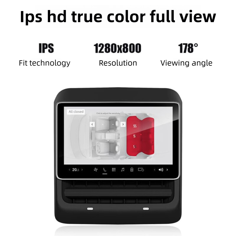 8 Inch Smart IPS Display HD Video R8 Plus Rear Entertainment Screen for Tesla Model 3/Y