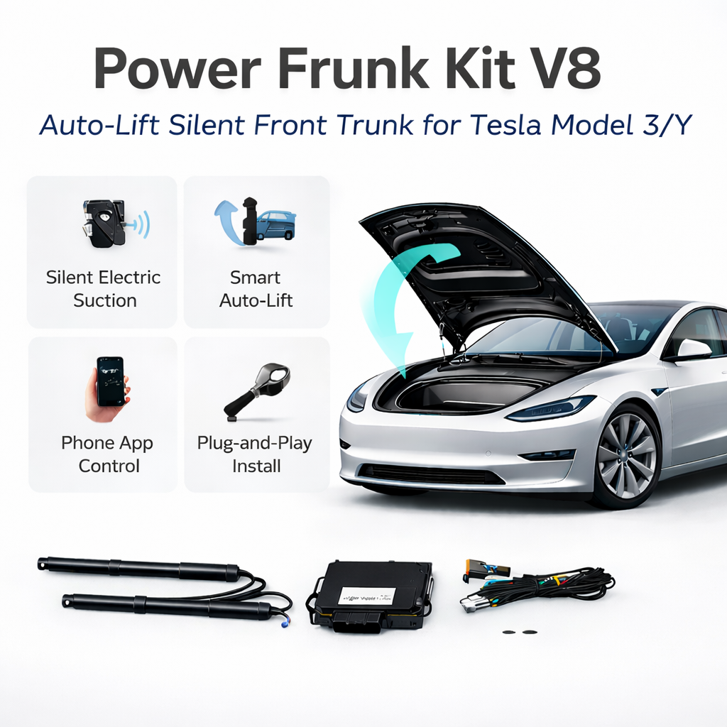 Tesstudio Power Frunk Kit V8 – Auto-Lift Silent Front Trunk for Tesla Model 3/Y