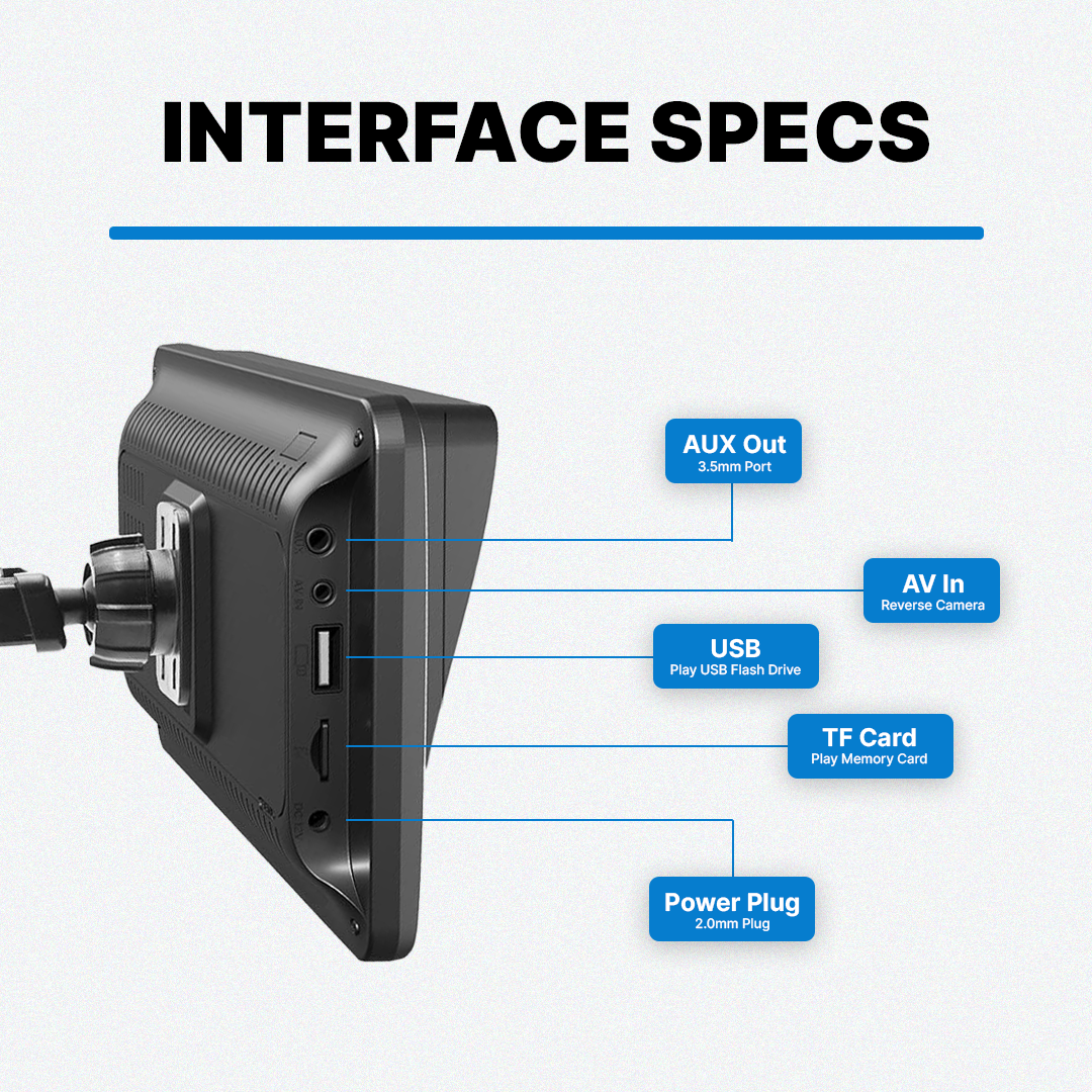 Tesstudio 7inch 4K CarPlay & Android Auto Car Screen