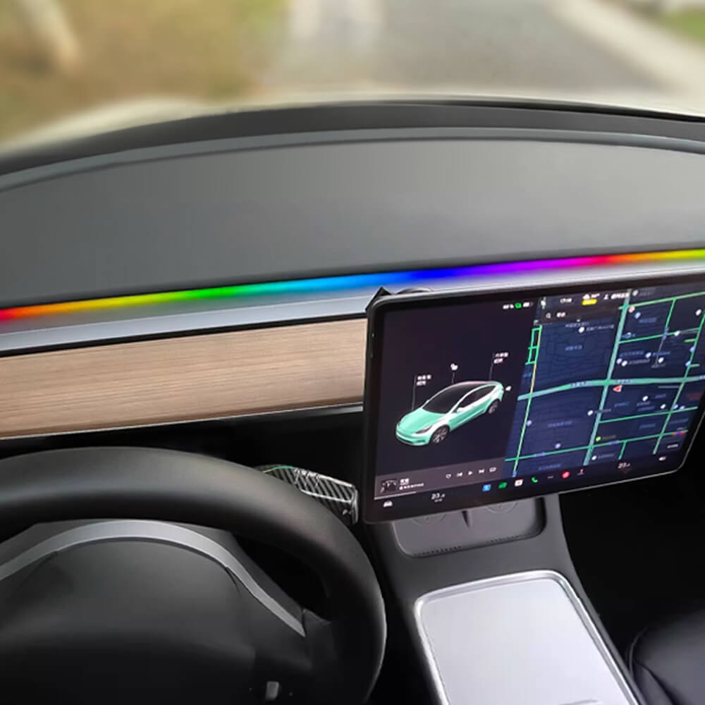 Tesstudio Simple Air Vent RGB Light Strips For (19+) Tesla Model 3/Y/3 Highland