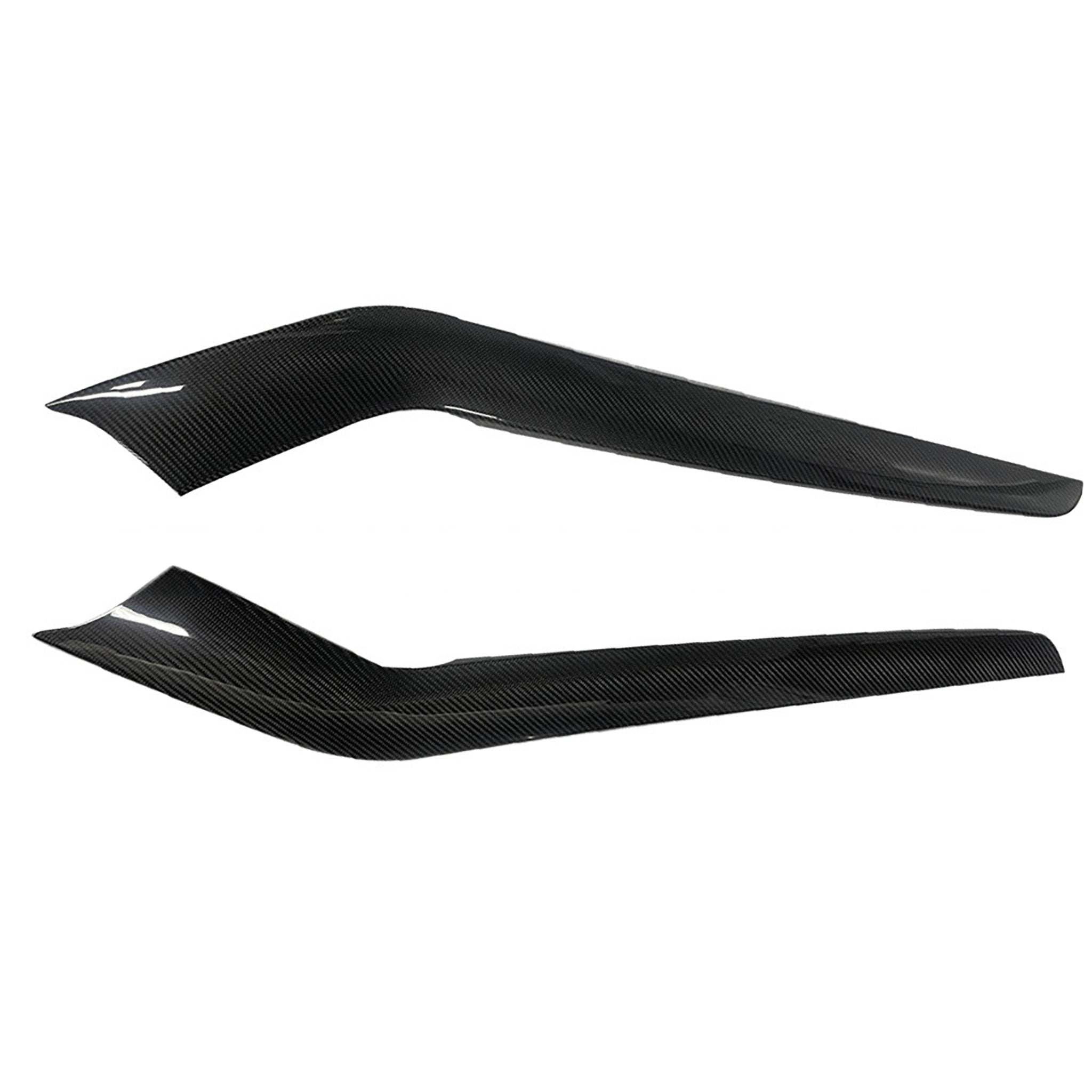 Real Molded Carbon Fiber Center Console Side Panel Covers for 2024+ Tesla Model 3 Highland & 2025+ Model Y Juniper (2 Pieces)