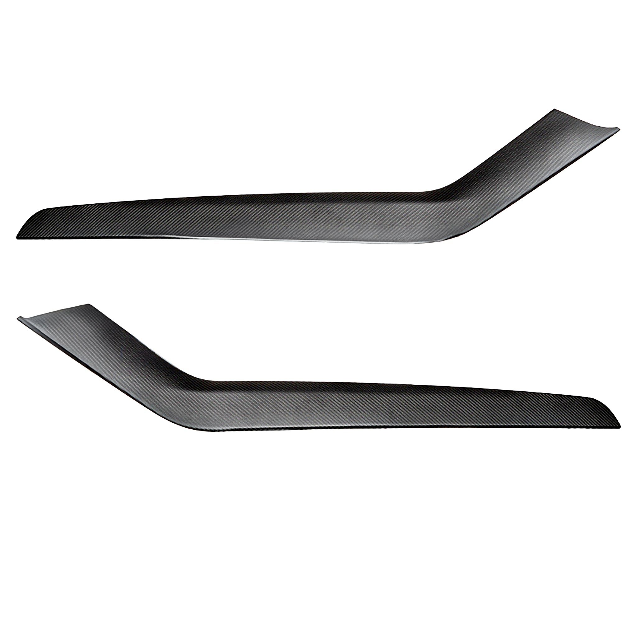 Real Molded Carbon Fiber Center Console Side Panel Covers for 2024+ Tesla Model 3 Highland & 2025+ Model Y Juniper (2 Pieces)