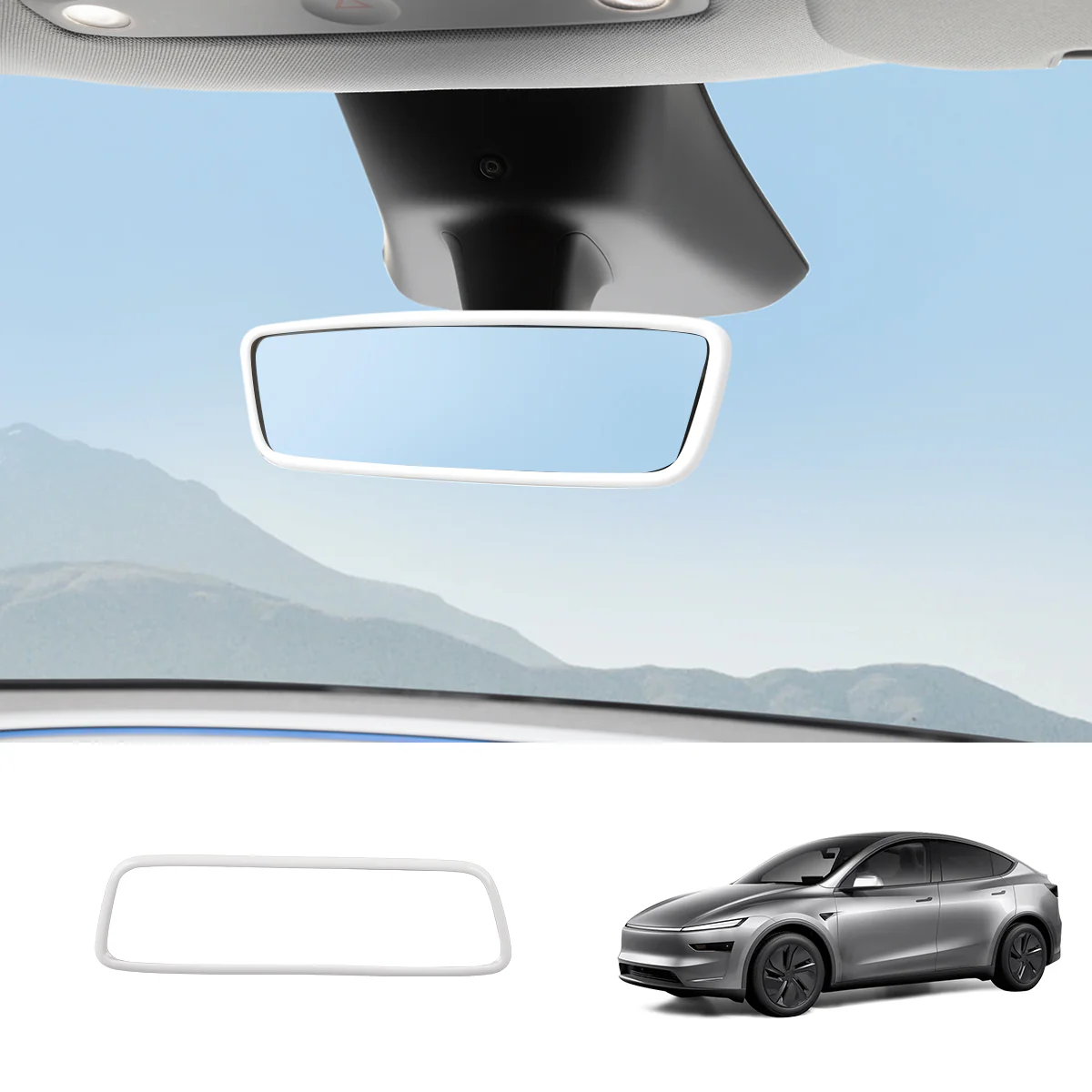 Matte White Interior Upgrade Kit For Tesla Model Y Juniper 2025+