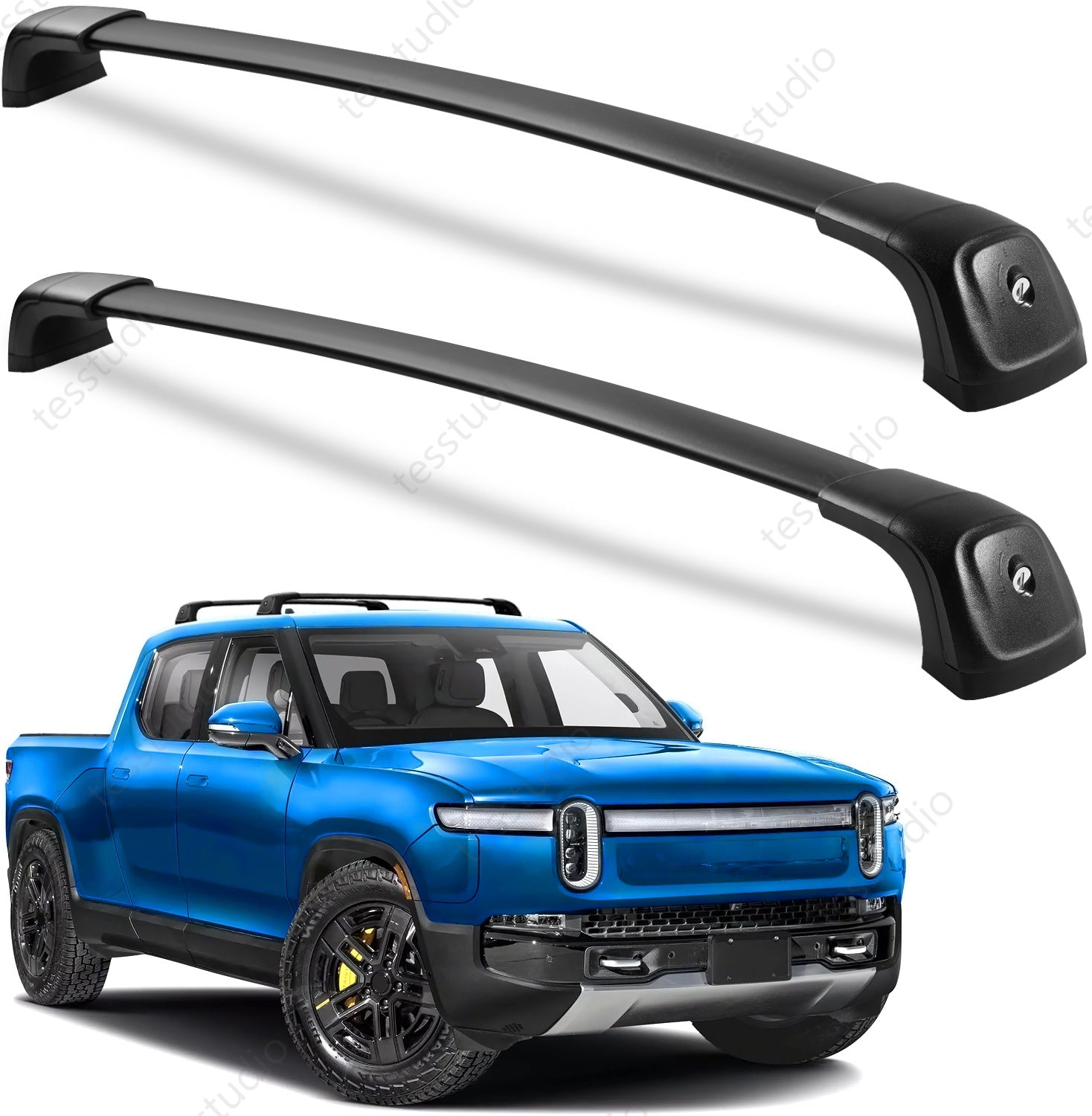 Lockable Roof Rack Cross Bars for Rivian R1T & R1S Cargo