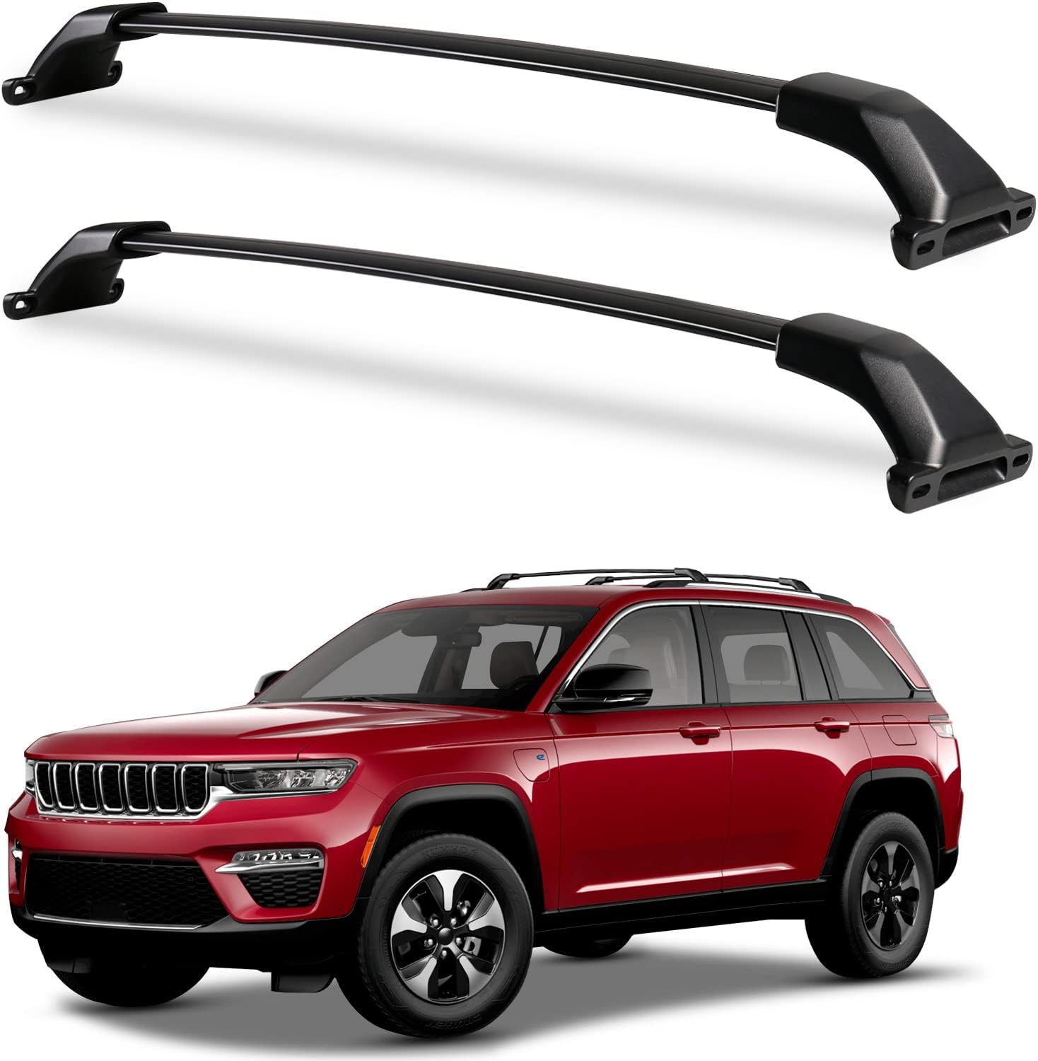 Jeep Grand Cherokee L cross bars 2021–2025 — installed on vehicle roof rails