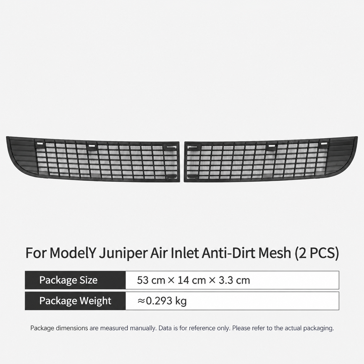Front Air Intake Protection Mesh for Tesla Model Y Juniper 2025.03+