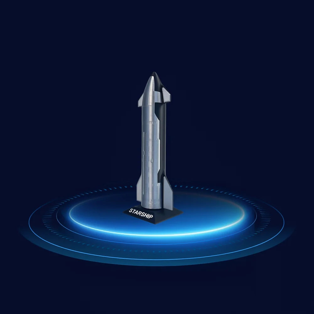 Handcrafted SpaceX Starship B7 Rocket Model | Ready-to-Display Collectible | Tesstudio