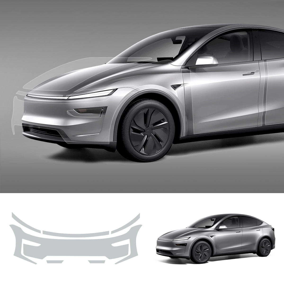 Glossy TPU Invisible Full-Body PPF for Tesla Model Y Juniper 2025+