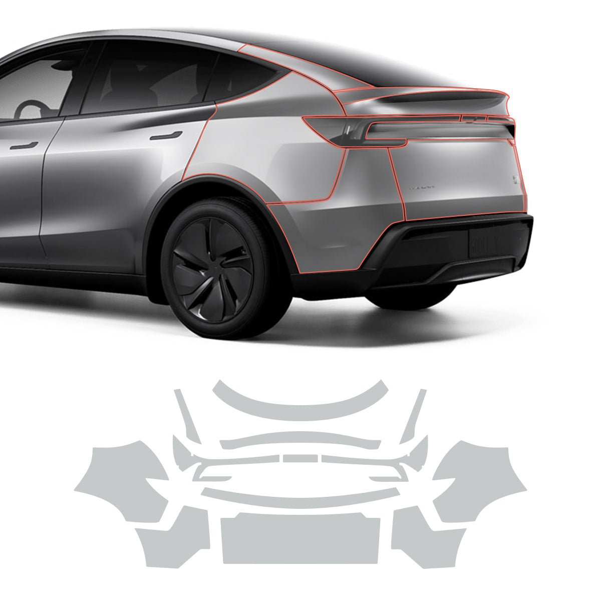 Glossy TPU Invisible Full-Body PPF for Tesla Model Y Juniper 2025+