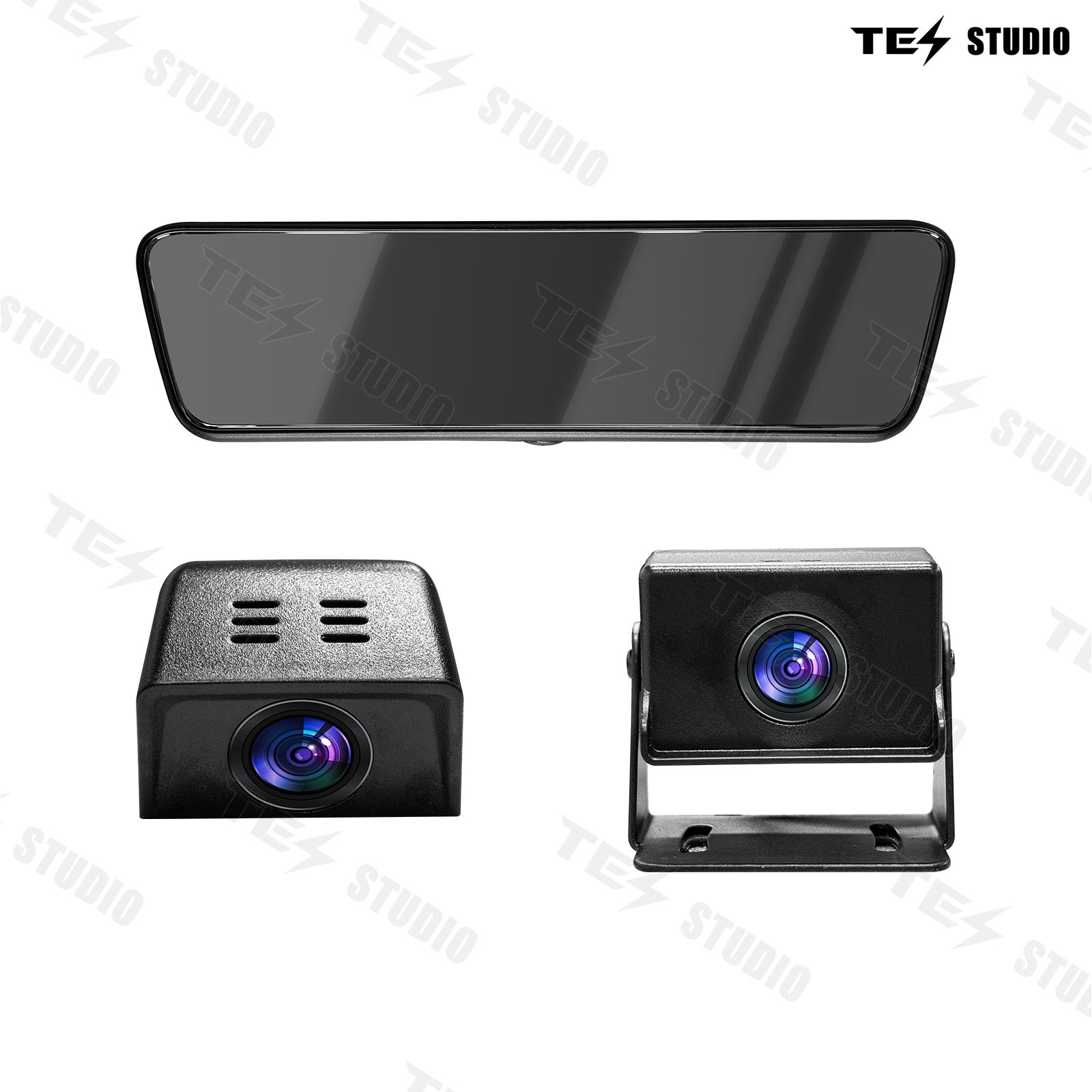 Tesla Cybertruck Streaming Rearview Mirror S8 Front And Rear Dual Recording Digital Interior Accessories Rear View Mirror Dash Cam Tesstudio®